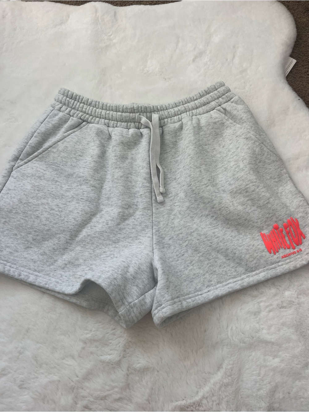 White Fox Gray Sweat Shorts